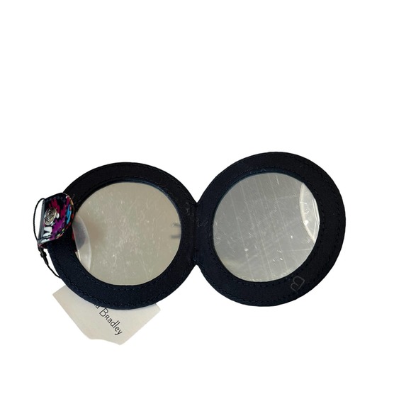 Vera Bradley Midnight Wildflowers Medium Cosmetic Bag & Travel Mirror NWT RARE - Picture 14 of 15